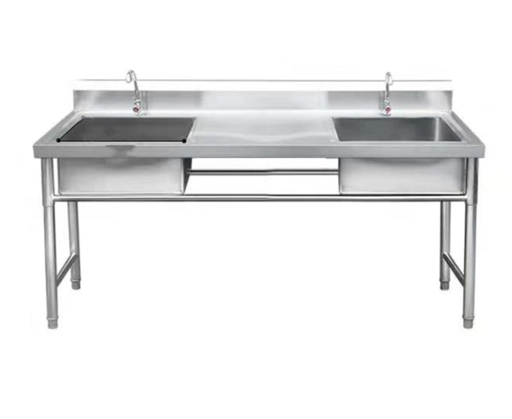 Double Sink with Mid Table – Superior Kitchen Equipment